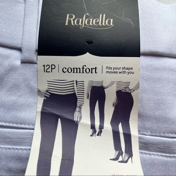 Rafaella comfort white capris NWT 12P belt loops 4 faux pockets flat front - Picture 6 of 8